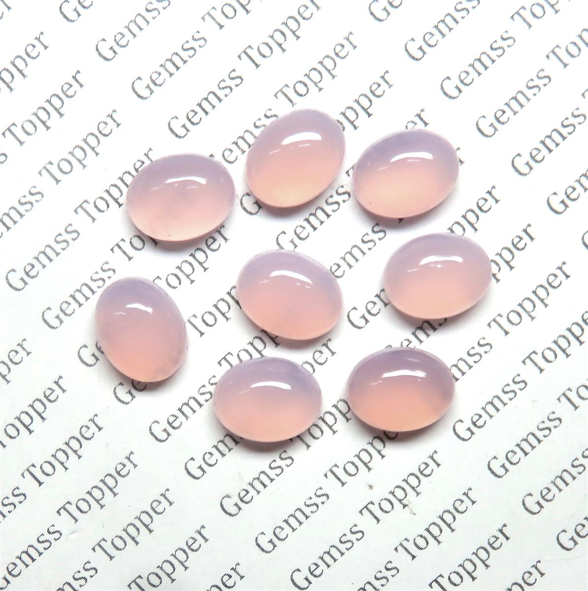 Rose Chalcedony 8x10 mm Oval Cabochon